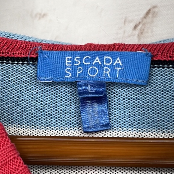 ✨VTG✨Escada Sport Zip Cardigan, Size L - Picture 4 of 9